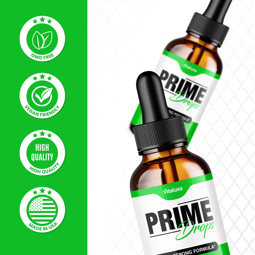 (2 Pack) Prime Drops for Men, Extra Strength Prime Drops Liquid Supplement Performance Blend All Natural Support, PrimeDrops Advanced Formula Vitamins for Health Wellness Reviews (4oz) - TrustMedUSA