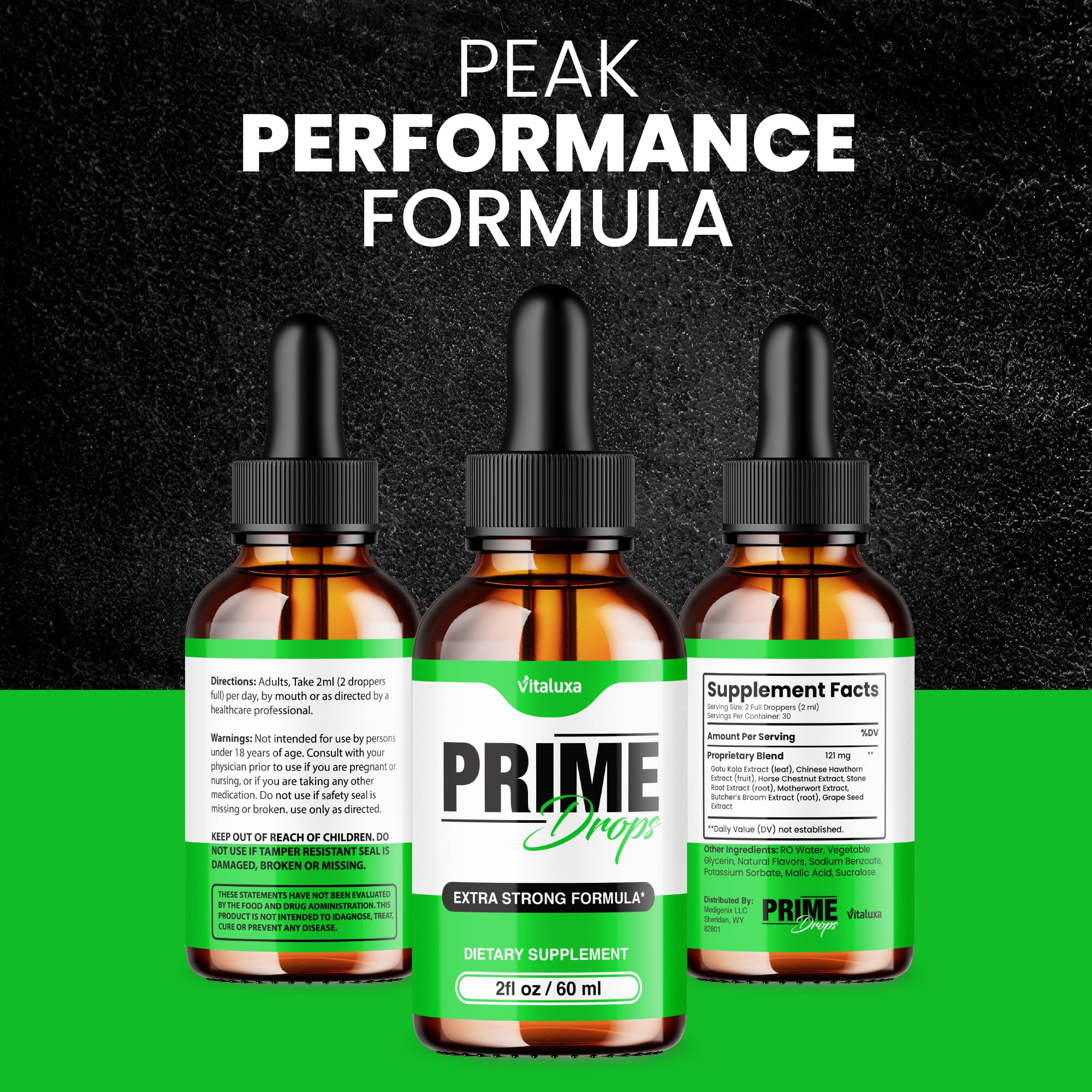 (2 Pack) Prime Drops for Men, Extra Strength Prime Drops Liquid Supplement Performance Blend All Natural Support, PrimeDrops Advanced Formula Vitamins for Health Wellness Reviews (4oz) - TrustMedUSA