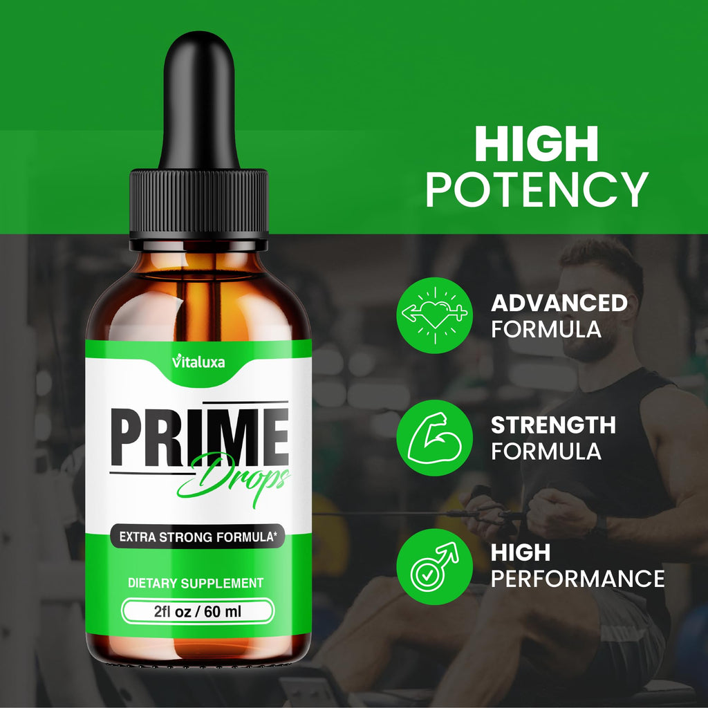 (2 Pack) Prime Drops for Men, Extra Strength Prime Drops Liquid Supplement Performance Blend All Natural Support, PrimeDrops Advanced Formula Vitamins for Health Wellness Reviews (4oz) - TrustMedUSA