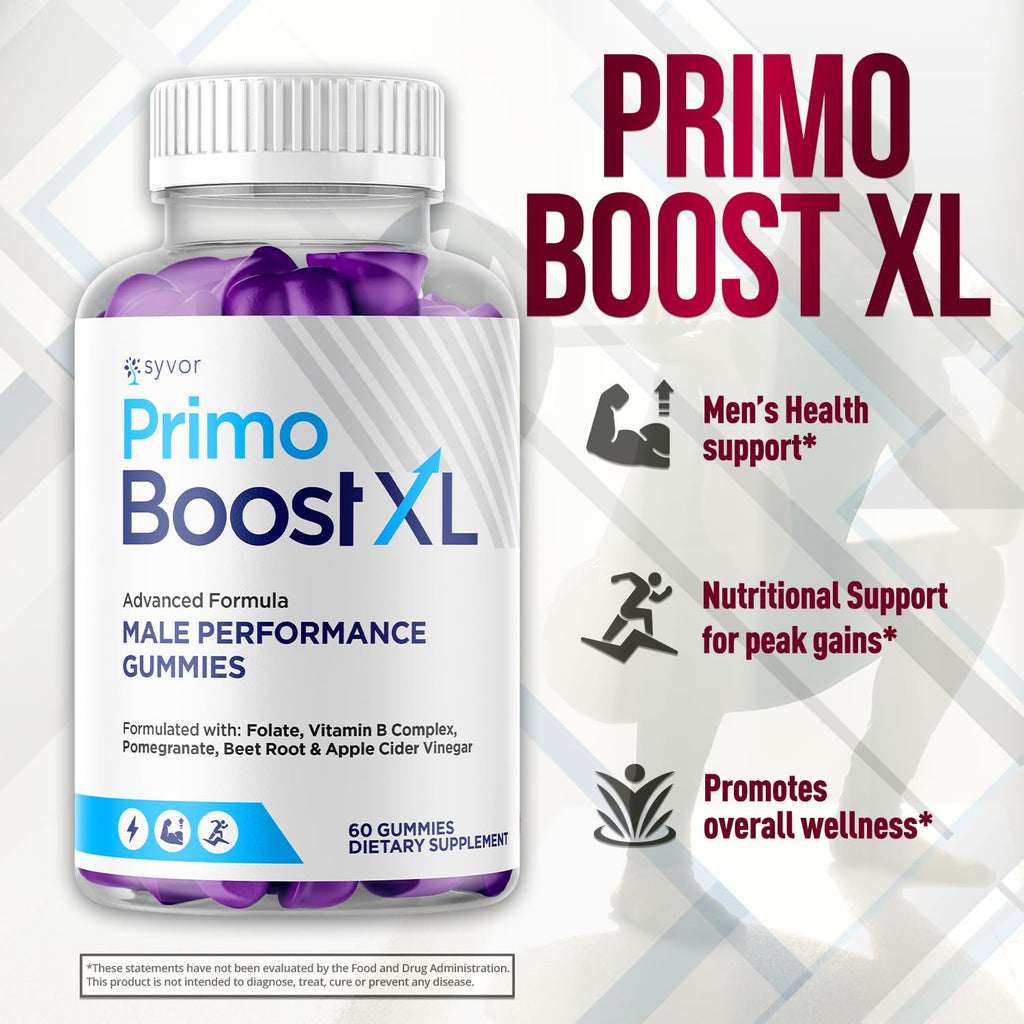 (2 Pack) Primo Boost XL Gummies, Official Primo Boost XL Gummys with All Natural Ingredients, Advanced PrimoBoost Health & Wellness Formula with Max Strength Active Lifestyle Vitamins (120 Gummies) - TrustMedUSA
