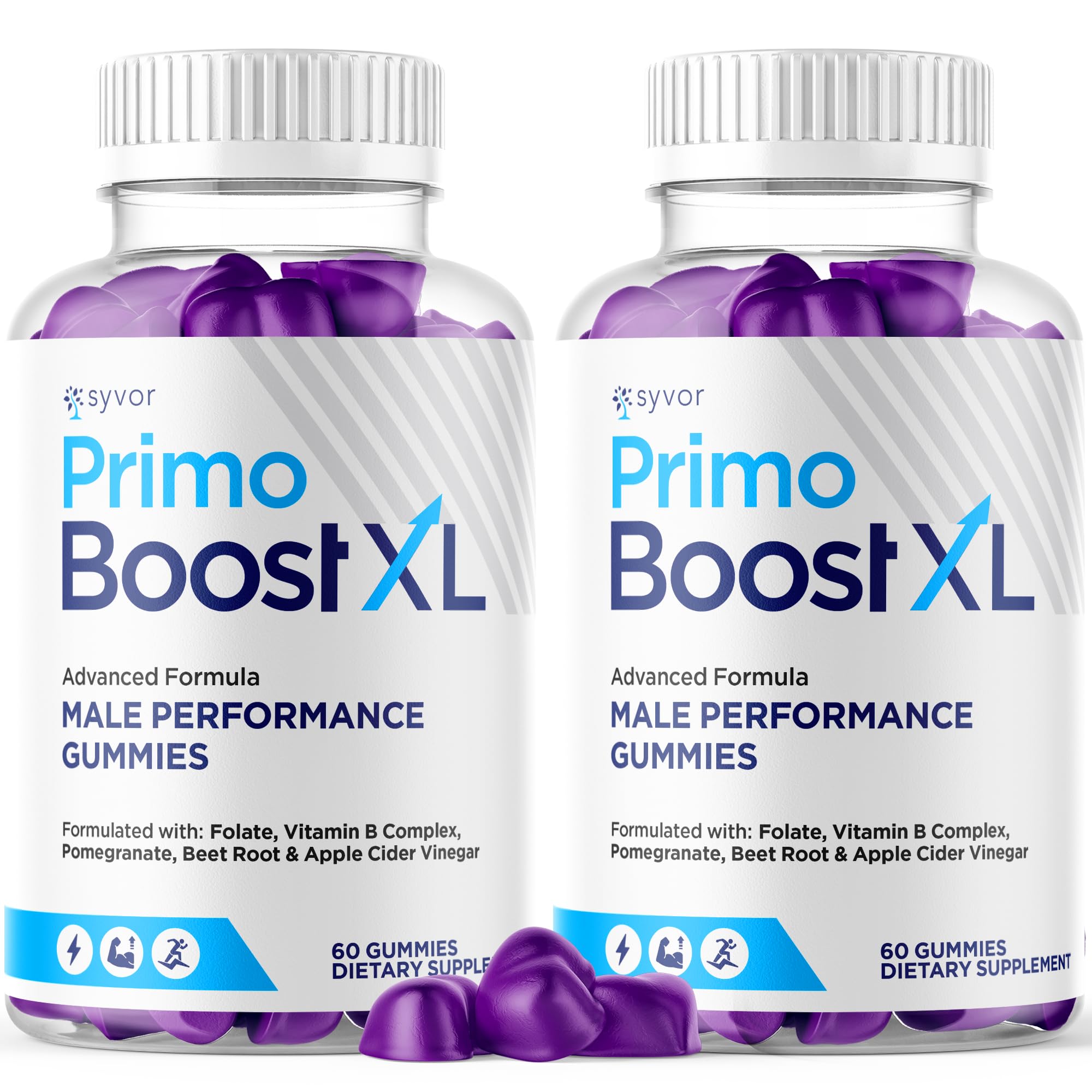 (2 Pack) Primo Boost XL Gummies, Official Primo Boost XL Gummys with All Natural Ingredients, Advanced PrimoBoost Health & Wellness Formula with Max Strength Active Lifestyle Vitamins (120 Gummies) - TrustMedUSA