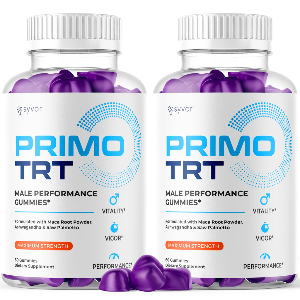 (2 Pack) Primo TRT Gummies for Men, Official Primo TRT Male Performance Gummys with Maximum Strength Ingredients, Advanced PrimoTRT Male Health Support Supplement with Premium Vitamins (120 Gummies) - TrustMedUSA