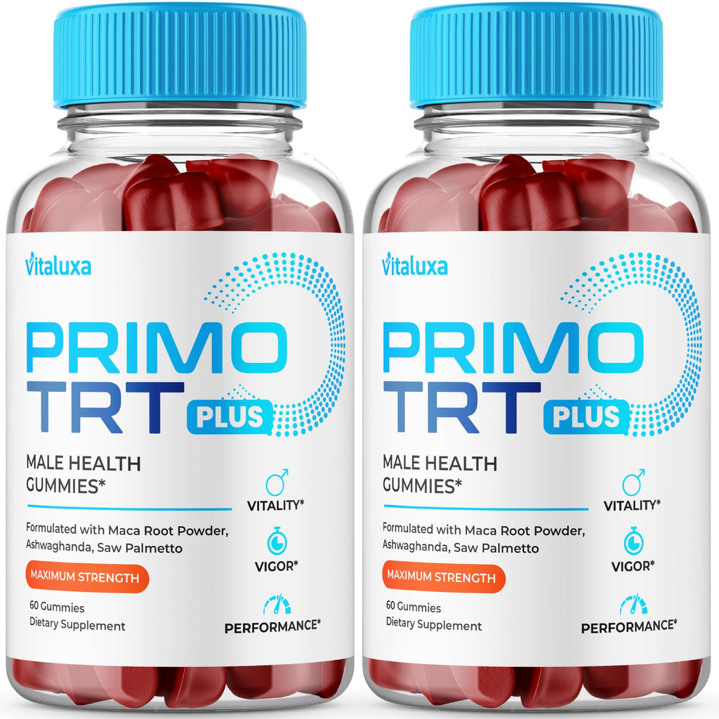 (2 Pack) Primo TRT Gummies, Primo TRT Advanced Performance Blend Supplement, PrimoTRT Try Prime Gomitas Maximum Strength for Males Support for Overall Health Wellness All Natural Ingredients (120 Ct) - TrustMedUSA