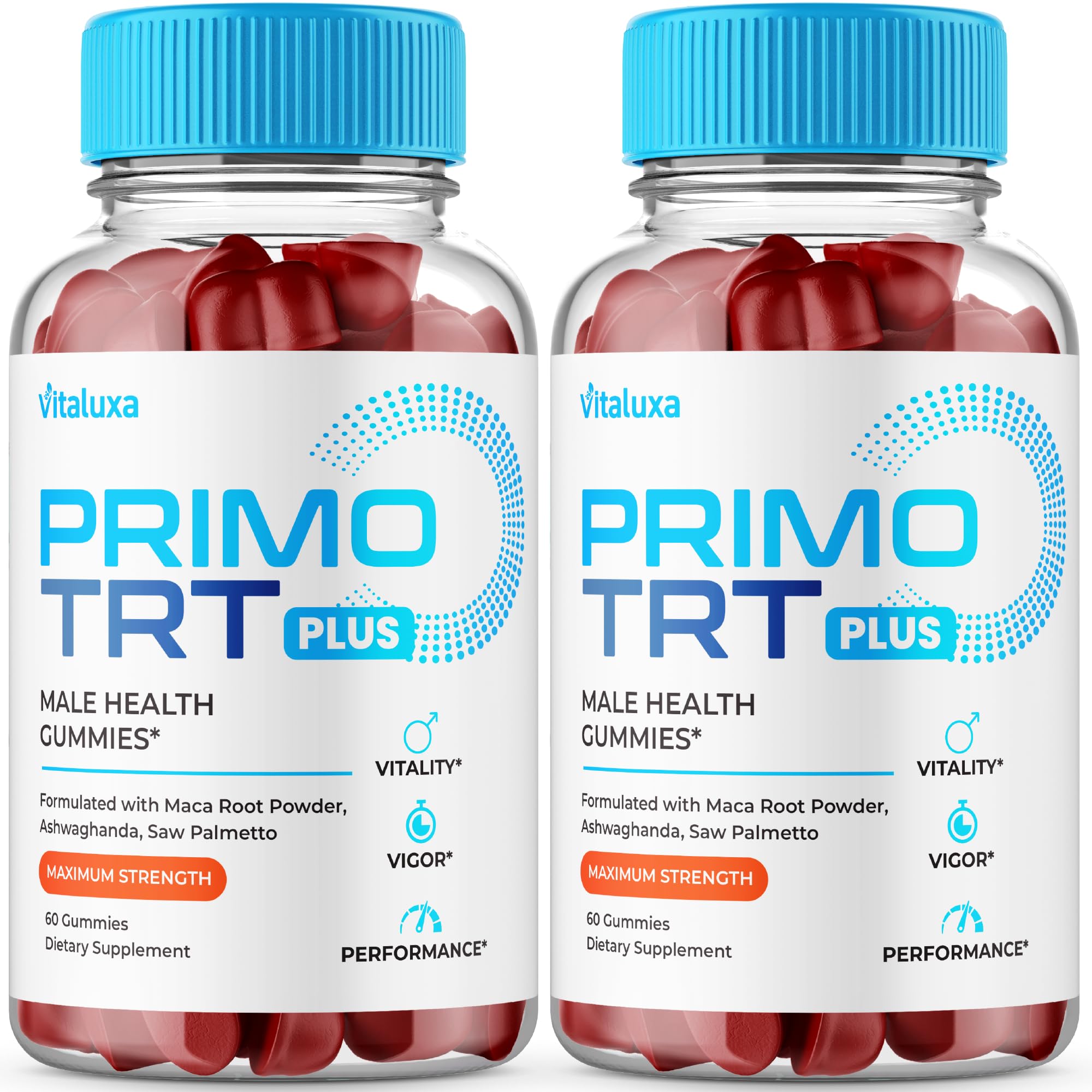 (2 Pack) Primo TRT Gummies, Primo TRT Advanced Performance Blend Supplement, PrimoTRT Try Prime Gomitas Maximum Strength for Males Support for Overall Health Wellness All Natural Ingredients (120 Ct) - TrustMedUSA
