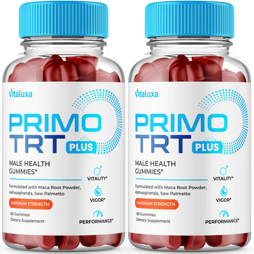 (2 Pack) Primo TRT Gummies, Primo TRT Advanced Performance Blend Supplement, PrimoTRT Try Prime Gomitas Maximum Strength for Males Support for Overall Health Wellness All Natural Ingredients (120 Ct) - TrustMedUSA