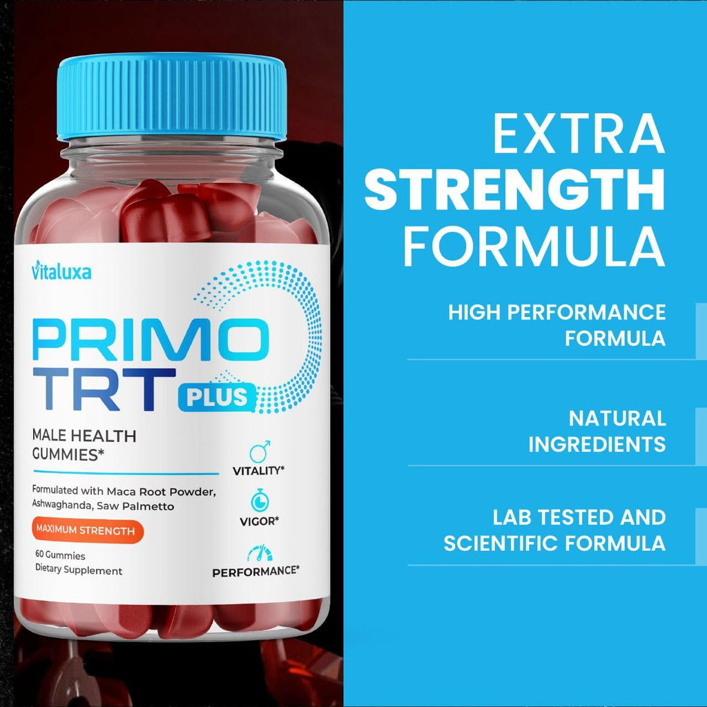 (2 Pack) Primo TRT Gummies, Primo TRT Advanced Performance Blend Supplement, PrimoTRT Try Prime Gomitas Maximum Strength for Males Support for Overall Health Wellness All Natural Ingredients (120 Ct) - TrustMedUSA