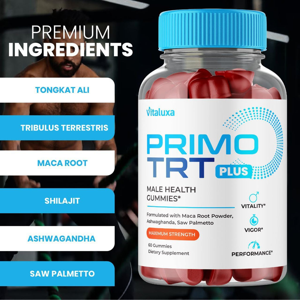 (2 Pack) Primo TRT Gummies, Primo TRT Advanced Performance Blend Supplement, PrimoTRT Try Prime Gomitas Maximum Strength for Males Support for Overall Health Wellness All Natural Ingredients (120 Ct) - TrustMedUSA