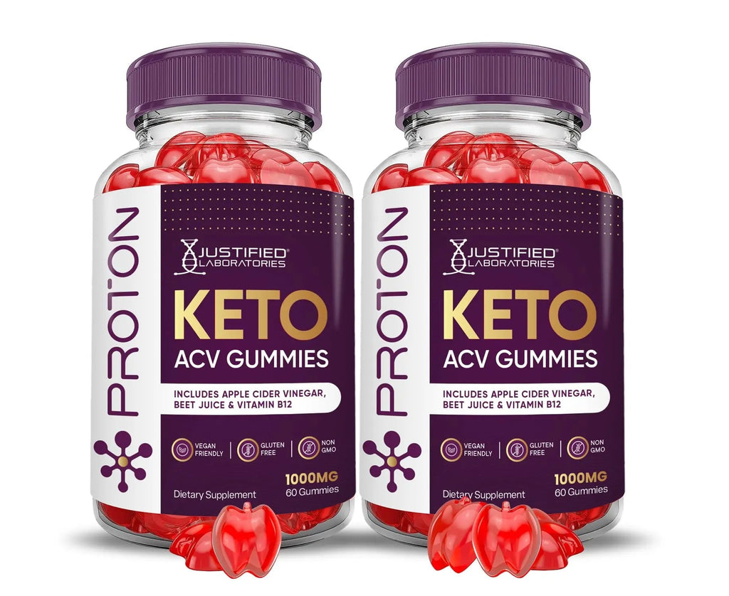 (2 Pack) Proton Protein Keto ACV Gummies Advanced Formula 1000MG Proton Keto - TrustMedUSA