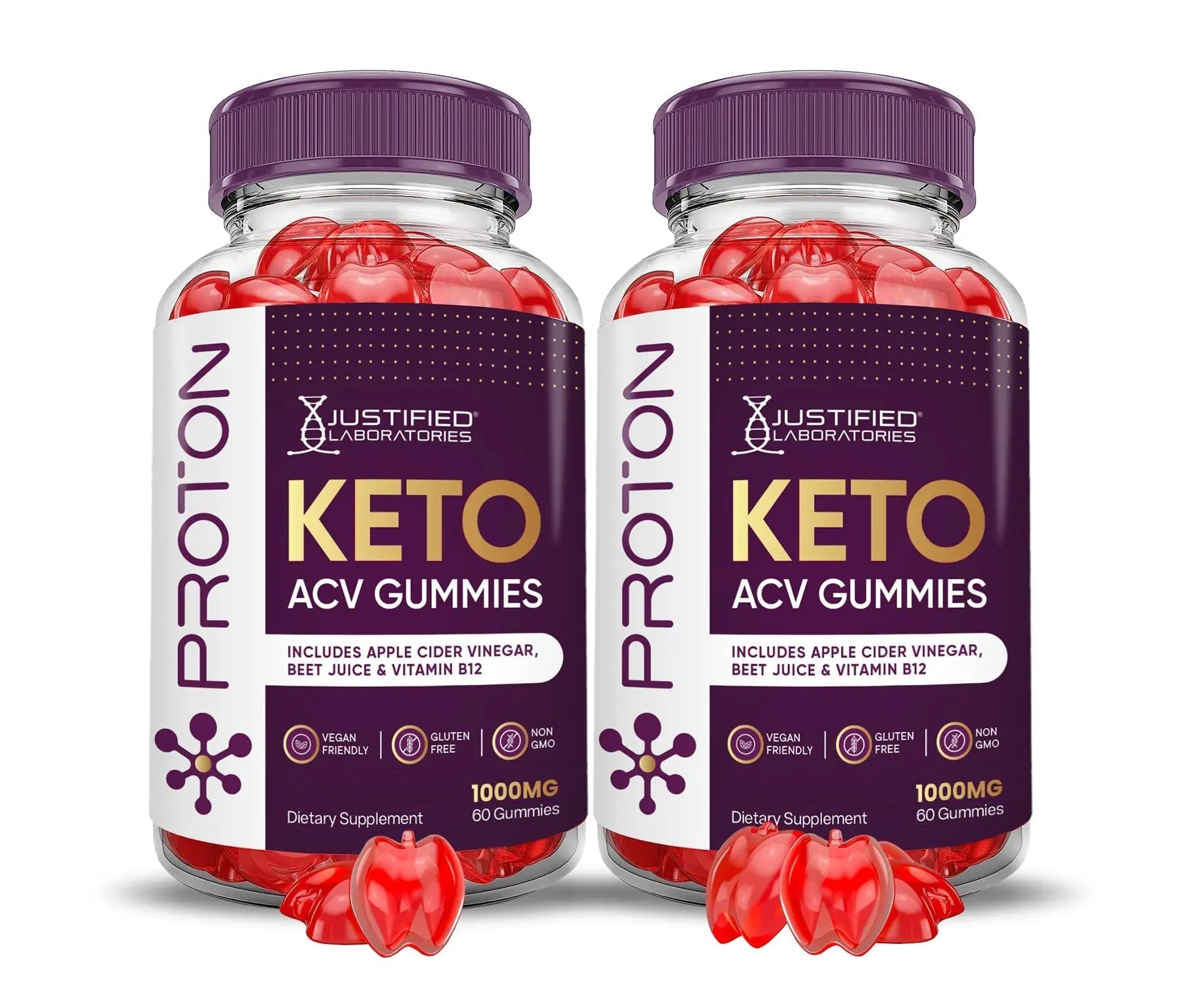 (2 Pack) Proton Protein Keto ACV Gummies Advanced Formula 1000MG Proton Keto - TrustMedUSA