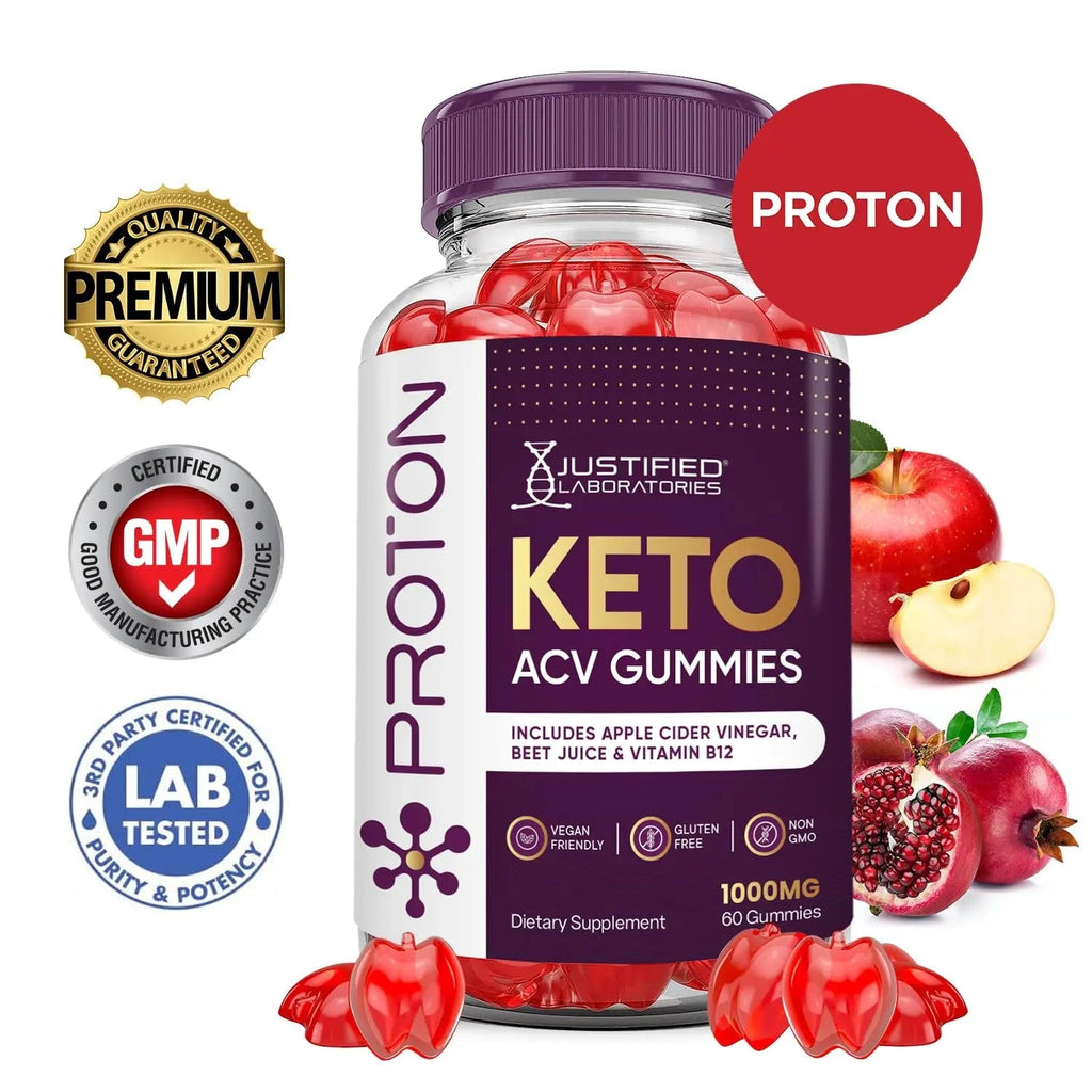 (2 Pack) Proton Protein Keto ACV Gummies Advanced Formula 1000MG Proton Keto - TrustMedUSA