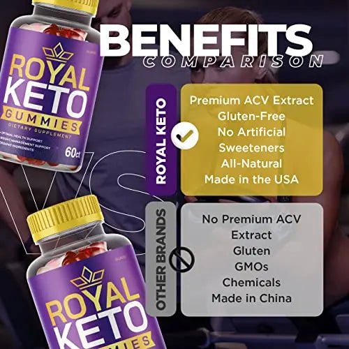 (2 Pack) Royal Keto ACV Gummies - New Advance Formula RoyalKeto - TrustMedUSA