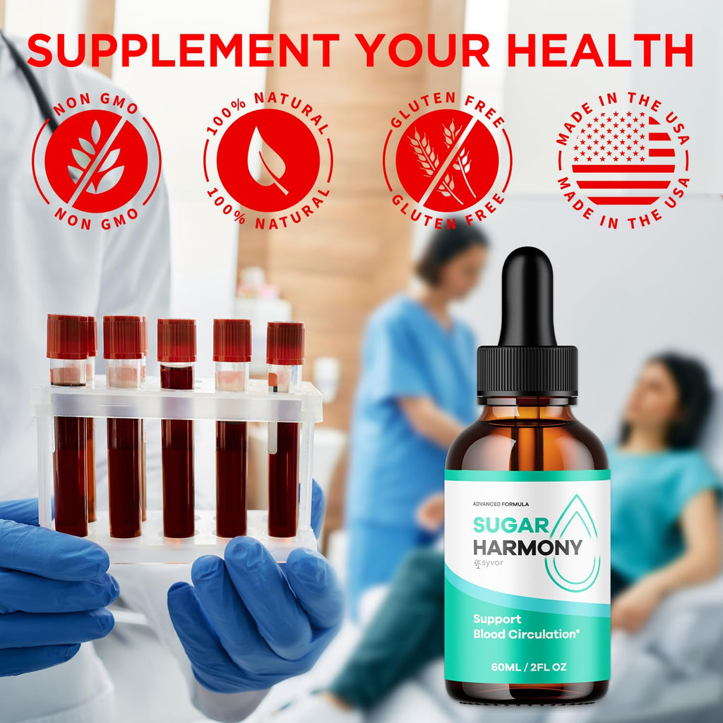 (2 Pack) Sugar Harmony Drops, Official SugarHarmony Liquid Drops with All Natural Ingredients, Advanced Formula Support Supplement with Maximum Strength Premium Vitamins for Women & Men (60 Servings) - TrustMedUSA