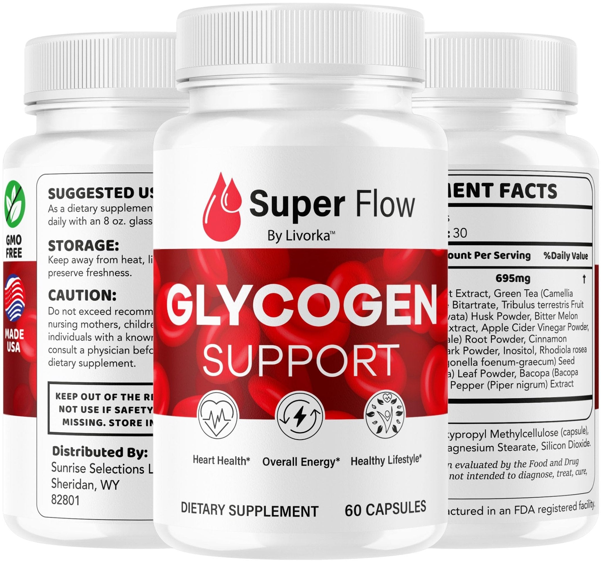(2 Pack) Super Flow Glycogen Capsules - Official SuperFlow Advanced Glycogen Support Pills - Maximum Strength, Natural Formula Vitamins for Overall Health & Wellness Reviews, 120 Capsules for 2 Months - TrustMedUSA
