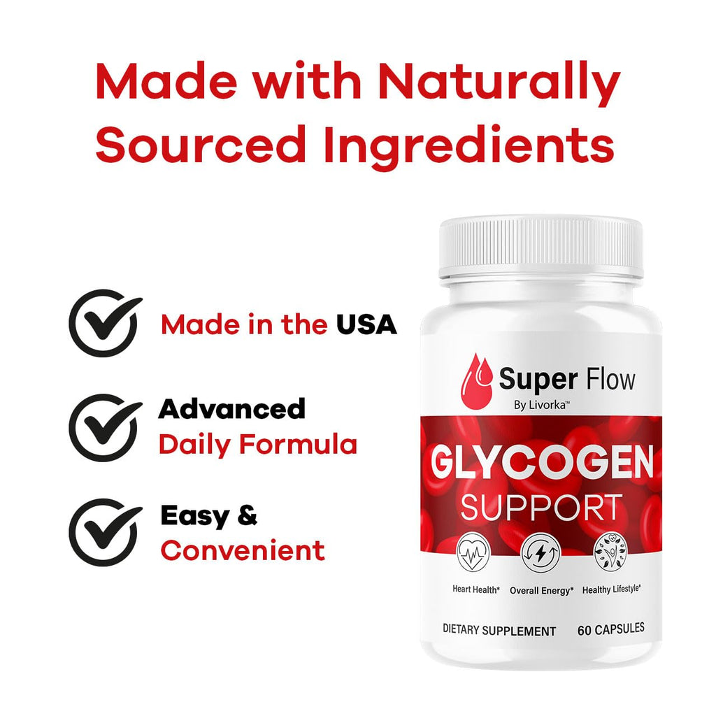(2 Pack) Super Flow Glycogen Capsules - Official SuperFlow Advanced Glycogen Support Pills - Maximum Strength, Natural Formula Vitamins for Overall Health & Wellness Reviews, 120 Capsules for 2 Months - TrustMedUSA
