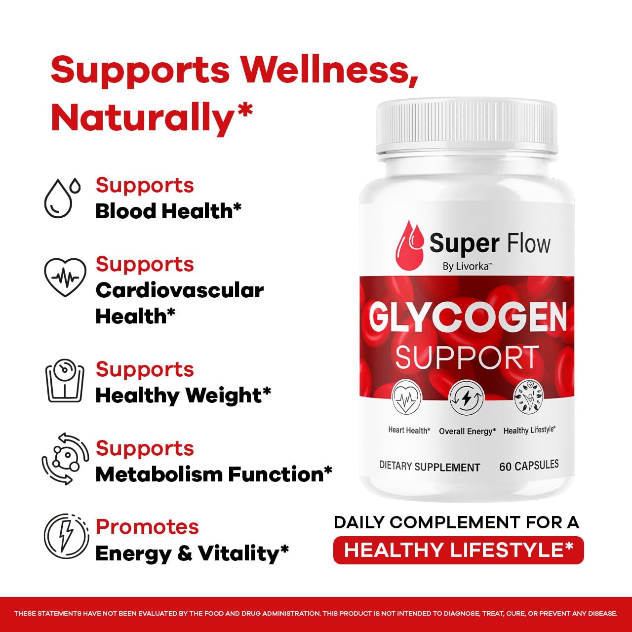 (2 Pack) Super Flow Glycogen Capsules - Official SuperFlow Advanced Glycogen Support Pills - Maximum Strength, Natural Formula Vitamins for Overall Health & Wellness Reviews, 120 Capsules for 2 Months - TrustMedUSA
