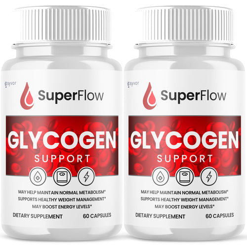 (2 Pack) Super Flow Glycogen Support, Official SuperFlow Advanced Formula Glyco Optimizer Capsules, All Natural Super Flow Pills, Daily Wellness Supplement to Support Healthy Balance (120 Capsules) - TrustMedUSA