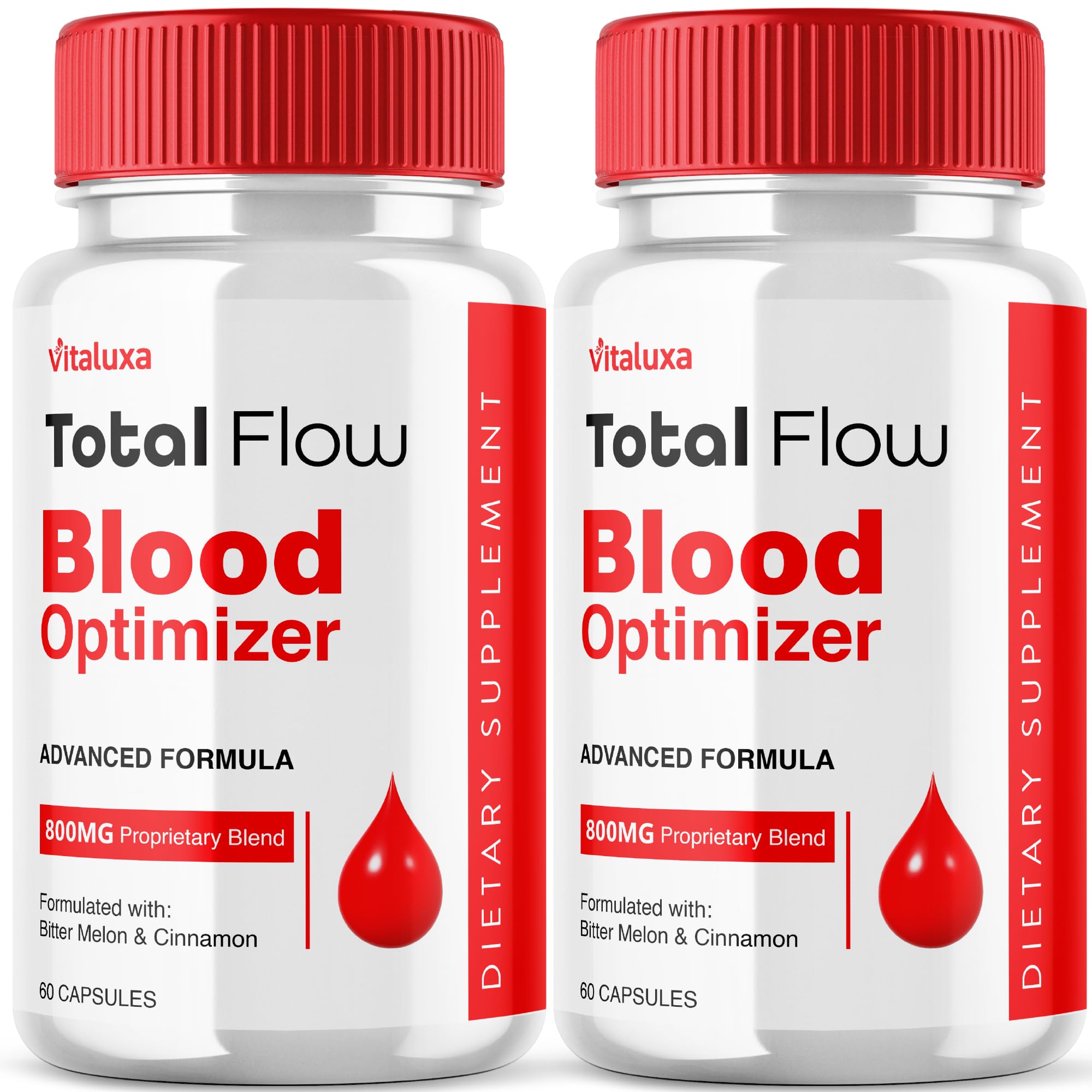 (2 Pack) Total Flow Blood Balance, TotalFlow Blood Support Capsules Supplement Advanced Formula All Natural Optimizer Maximum Strength Daily Health Wellness, TotalFlo Premium Blend Pills (120 Ct) - TrustMedUSA