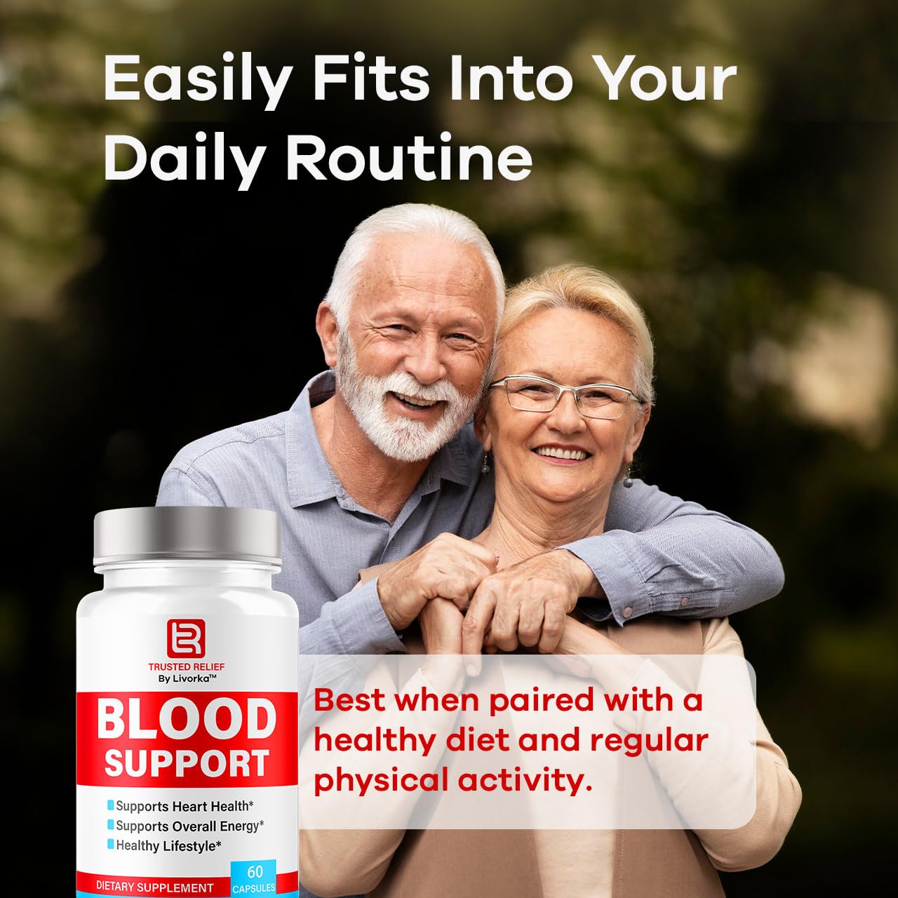 (2 Pack) Trusted Relief Blood Support Capsules - Official TrustedRelief Blood Support Vitamin Pills, Natural Trusted Relief Advanced Premium Formula Wellness & Overal Health, 120 Capsules For 2 Months - TrustMedUSA