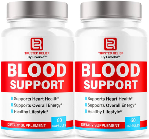 (2 Pack) Trusted Relief Blood Support Capsules - Official TrustedRelief Blood Support Vitamin Pills, Natural Trusted Relief Advanced Premium Formula Wellness & Overal Health, 120 Capsules For 2 Months - TrustMedUSA