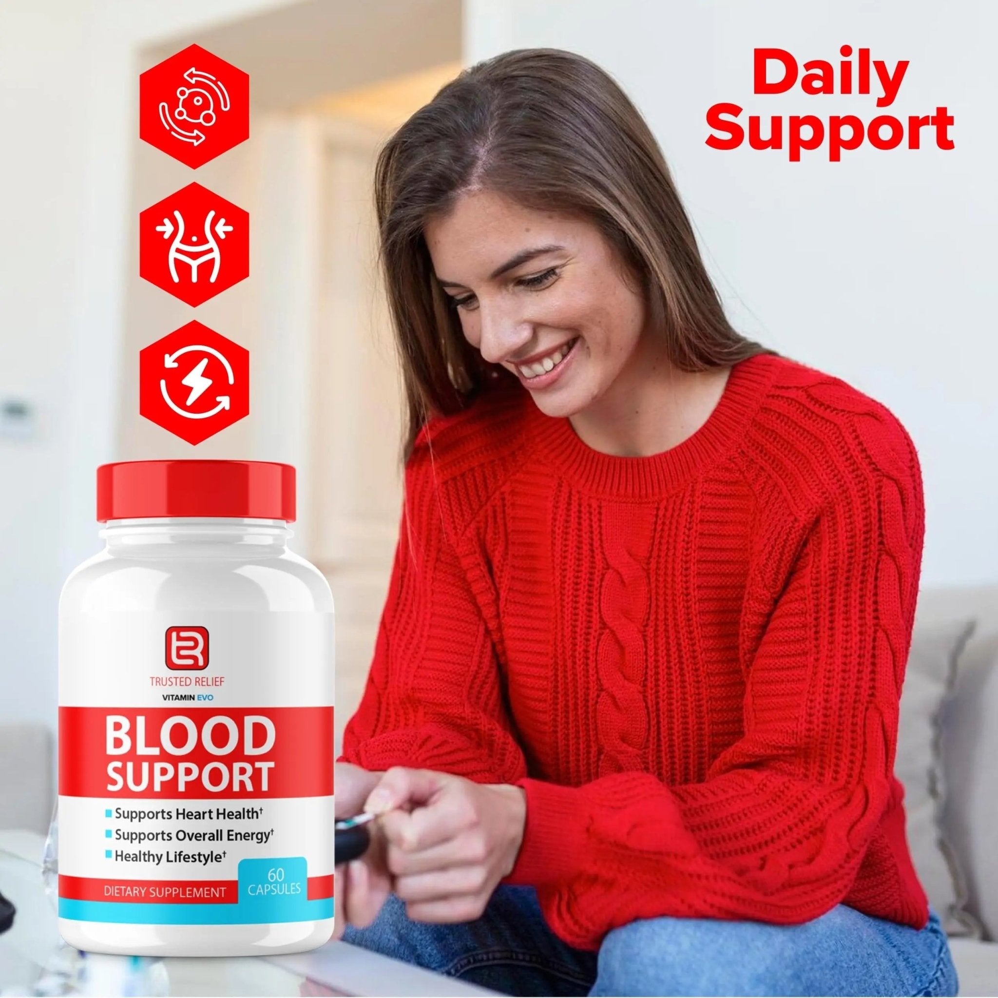 (2 Pack) Trusted Relief Blood Support Capsules, Trusted Relief Advanced Strength Glycogen Reviews Healthy Levels Support Supplement, TrustedRelief Maximum Blood Support Formula Supplement (120 Caps) - TrustMedUSA