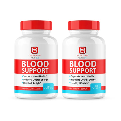 (2 Pack) Trusted Relief Blood Support Capsules, Trusted Relief Advanced Strength Glycogen Reviews Healthy Levels Support Supplement, TrustedRelief Maximum Blood Support Formula Supplement (120 Caps) - TrustMedUSA