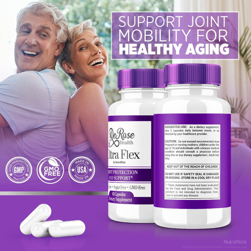 (2 Pack) Ultra Flex Capsules, Advanced Joint Support Supplement, Ultra Flex Natural Joint Health Formula, Max Strength Pills for Joint Wellness and Mobility, UltraFlex Vitamin Reviews (120 Capsules) - TrustMedUSA