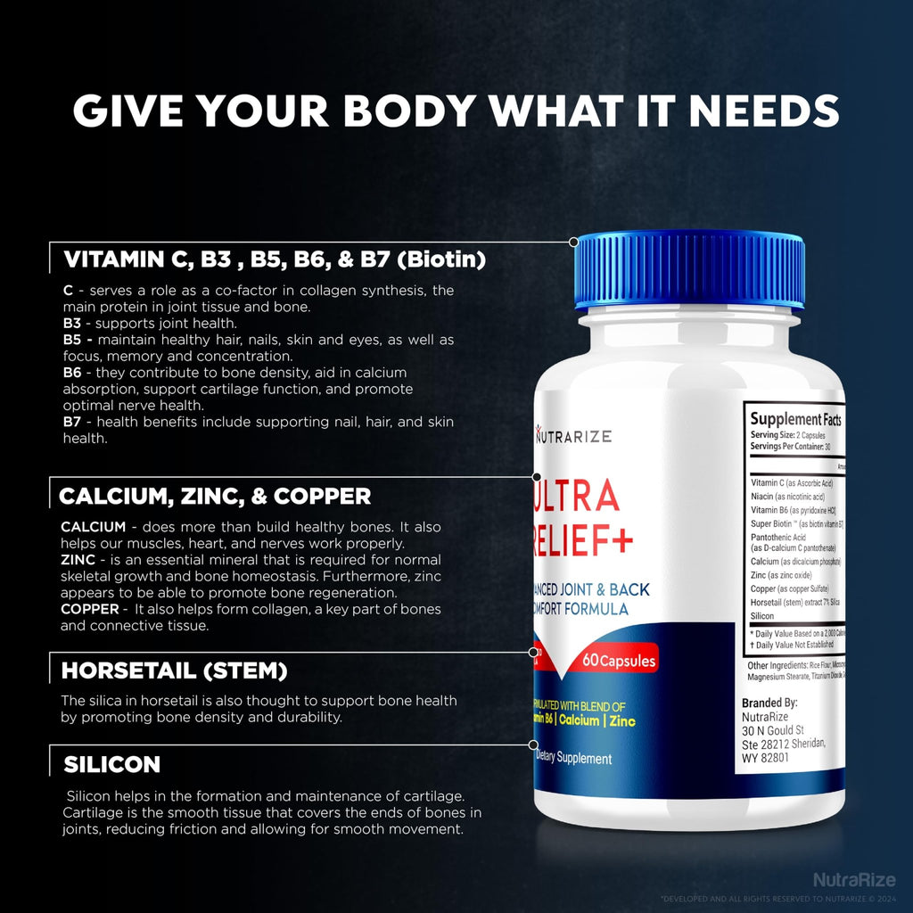 (2 Pack) Ultra Relief+ Capsules, Official Formula for Joint Health, All-Natural Supplement to Support Joint Function and Mobility, Ultra Relief + Pills, Ultra Relief Plus Reviews (120 Capsules) - TrustMedUSA