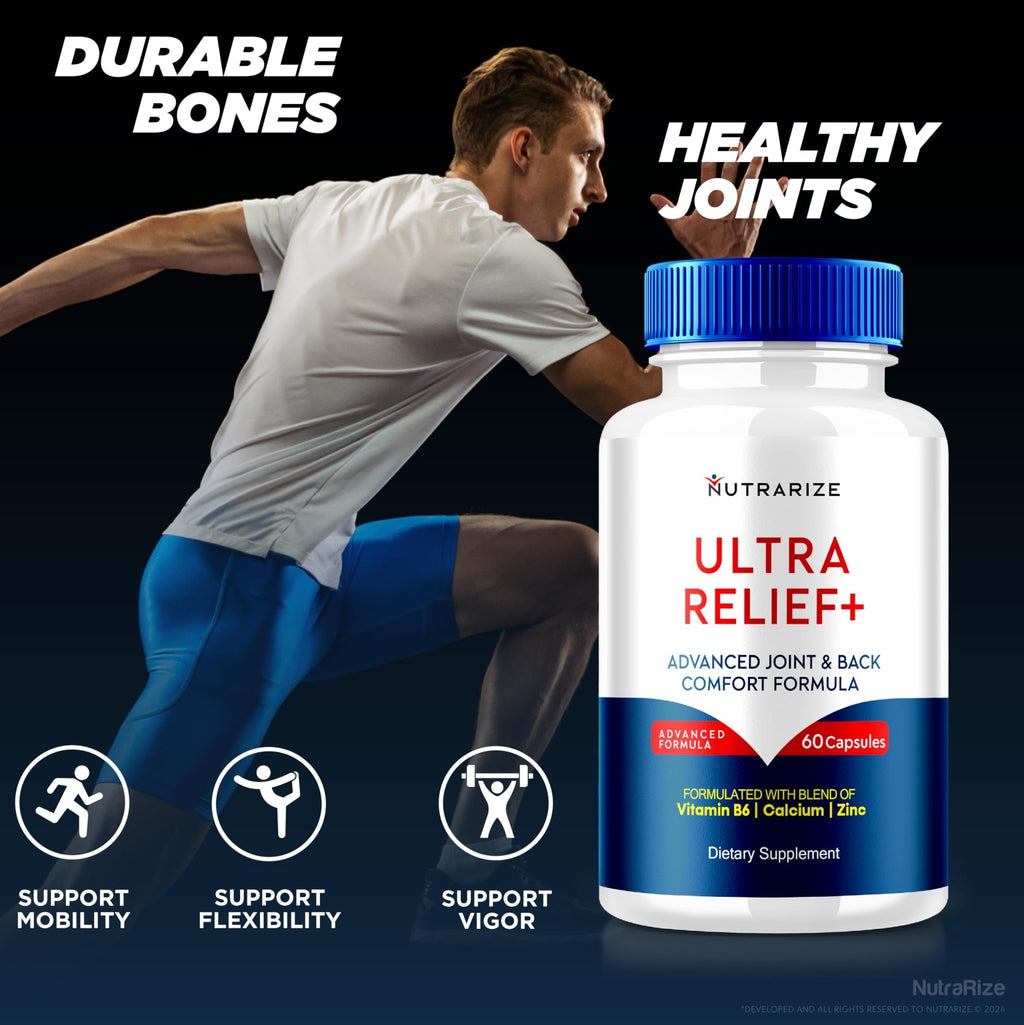 (2 Pack) Ultra Relief+ Capsules, Official Formula for Joint Health, All-Natural Supplement to Support Joint Function and Mobility, Ultra Relief + Pills, Ultra Relief Plus Reviews (120 Capsules) - TrustMedUSA