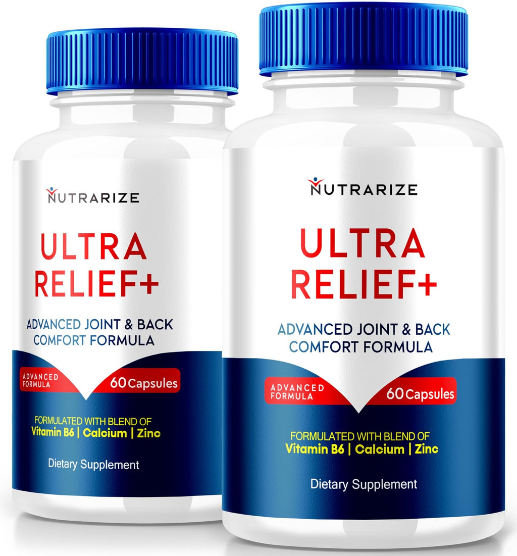 (2 Pack) Ultra Relief+ Capsules, Official Formula for Joint Health, All-Natural Supplement to Support Joint Function and Mobility, Ultra Relief + Pills, Ultra Relief Plus Reviews (120 Capsules) - TrustMedUSA