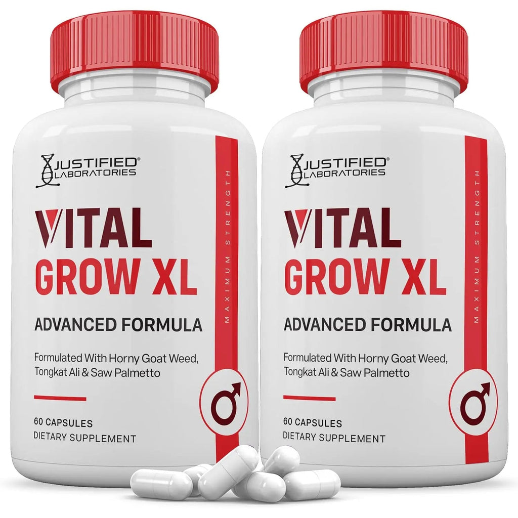 (2 Pack) Vital Grow XL Pills 1484MG Advanced Formula Proprietary Blend for Men 60 Capsules - TrustMedUSA