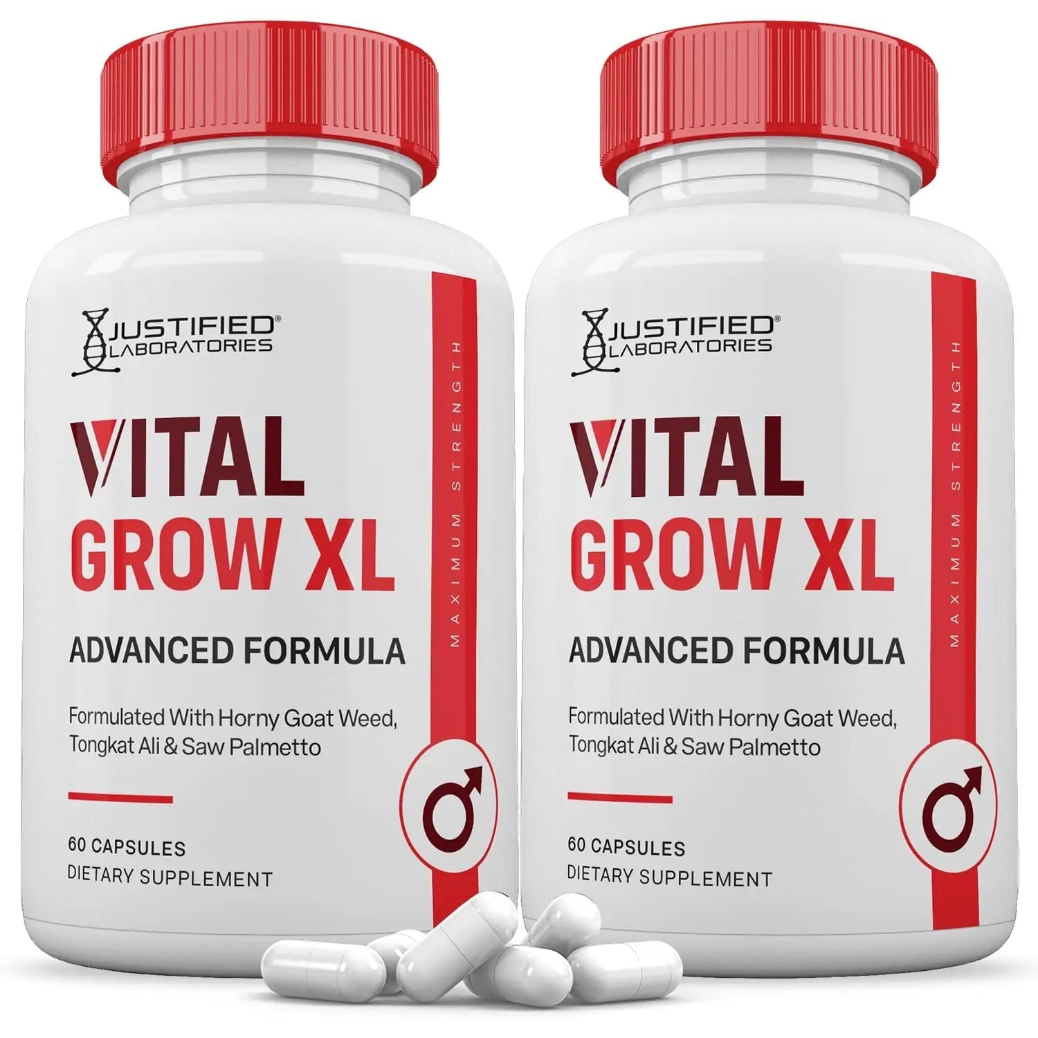 (2 Pack) Vital Grow XL Pills 1484MG Advanced Formula Proprietary Blend for Men 60 Capsules - TrustMedUSA