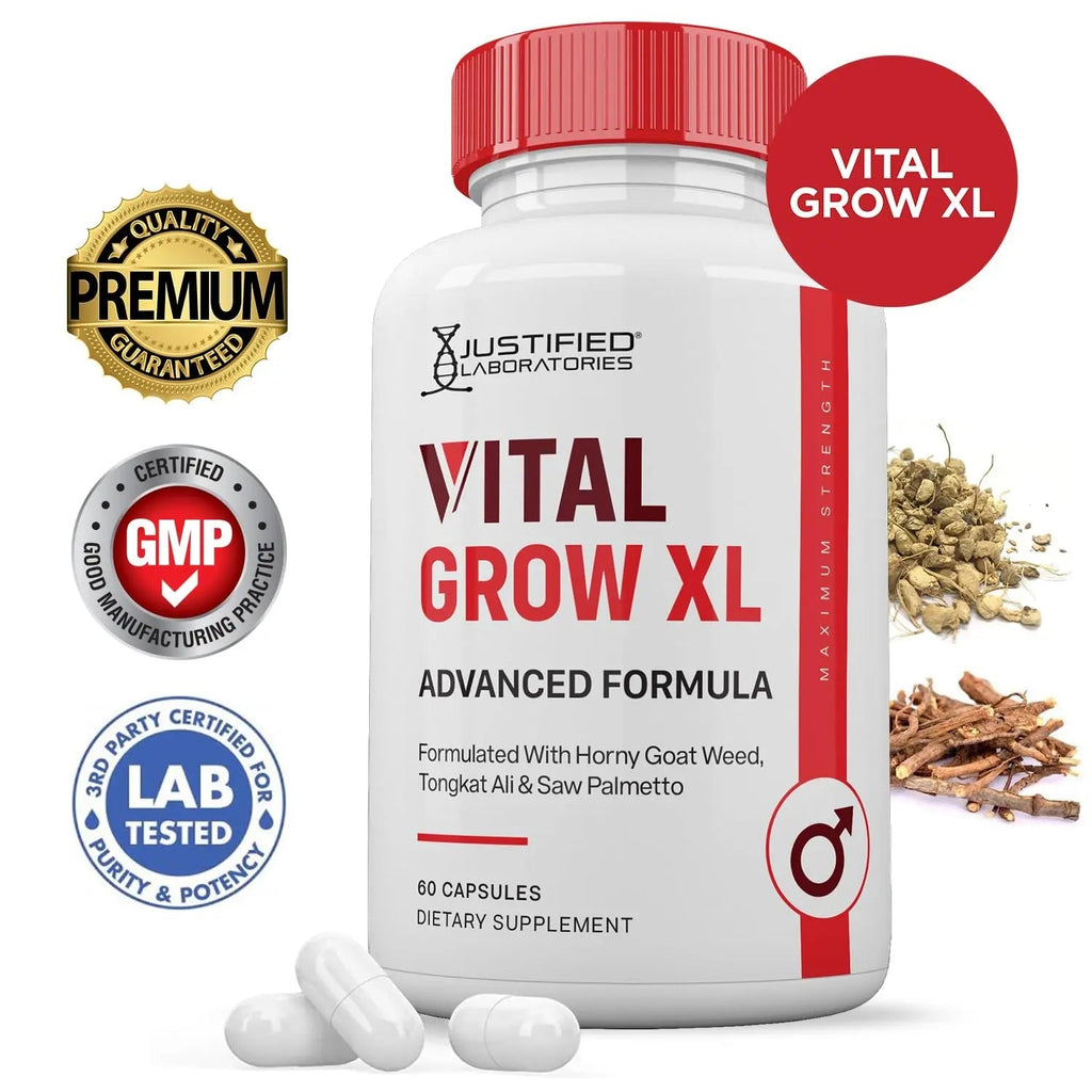 (2 Pack) Vital Grow XL Pills 1484MG Advanced Formula Proprietary Blend for Men 60 Capsules - TrustMedUSA