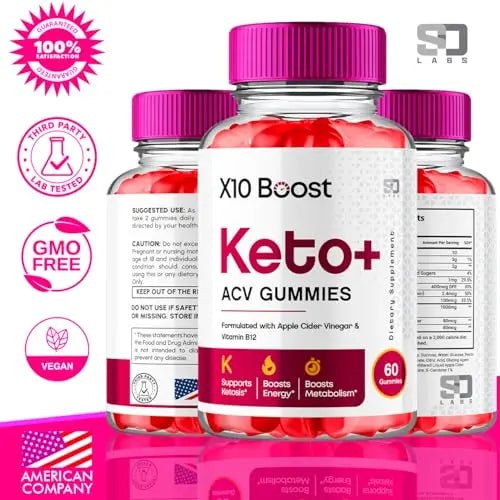 (2 Pack) X10 Boost Keto ACV Gummies Advanced Weight Loss, X10 Boost Keto - TrustMedUSA