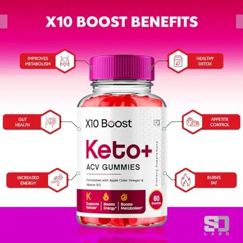 (2 Pack) X10 Boost Keto ACV Gummies Advanced Weight Loss, X10 Boost Keto - TrustMedUSA