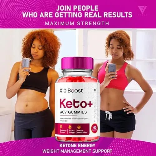 (2 Pack) X10 Boost Keto ACV Gummies, X10 Keto Boost Gummies Advanced Weight Loss - TrustMedUSA