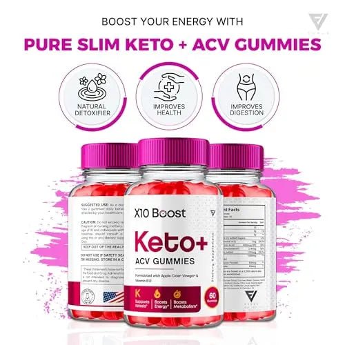 (2 Pack) X10 Boost Keto ACV Gummies, X10 Keto Boost Gummies Advanced Weight Loss - TrustMedUSA