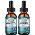 2 Packs 3000MG Liposomal Lymphatic Drainage Drops, 12 in 1 Organic Lymphatic Drainage Supplements with ElderBerry, Burdock Root, Cleavers Herb & Echinacea, Lymphatic Cleanse Immune Support, 4 Fl oz - Maple Wellness Supplements