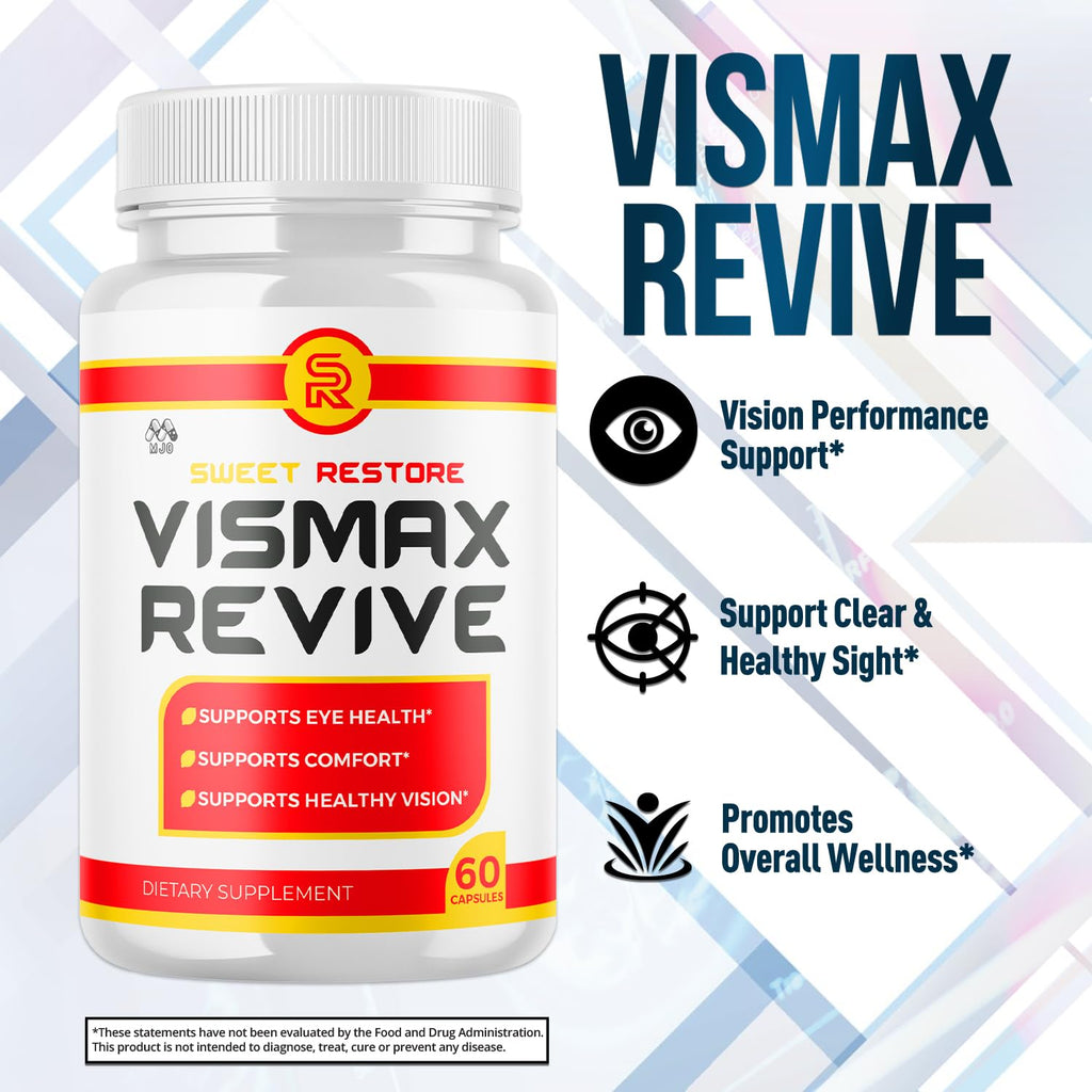 (2 Pack)Vismax Revive Capsules, Official VismaxRevive Vision Support Supplement with All Natural Ingredients, Advanced Eye Health Formula & Vision Vitamin Supporting Wellness Naturally (120 Capsules) - TrustMedUSA