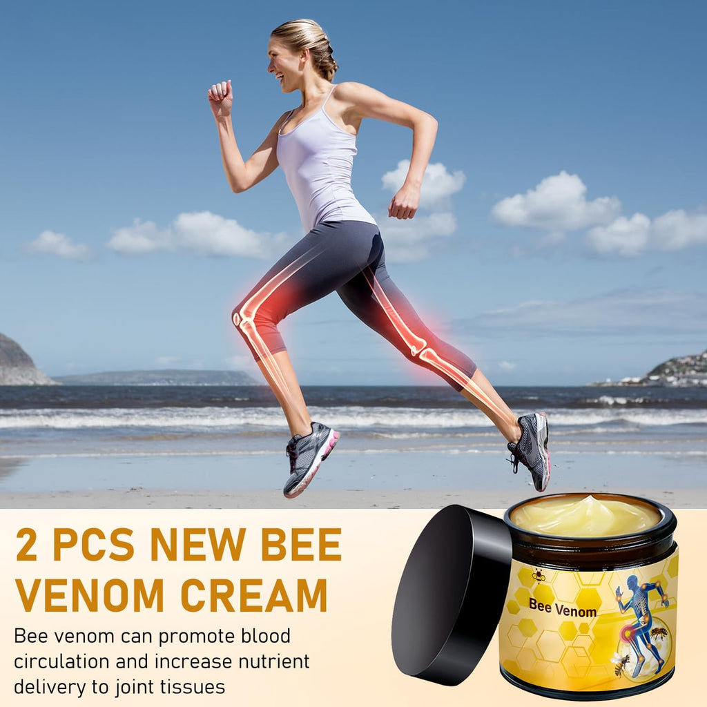 2 Pcs Bee Venom Cream, Professional Bee Venom Cream, Natural Joint Gel, for Neck,Waist,Back Hand Feet and Leg - TrustMedUSA