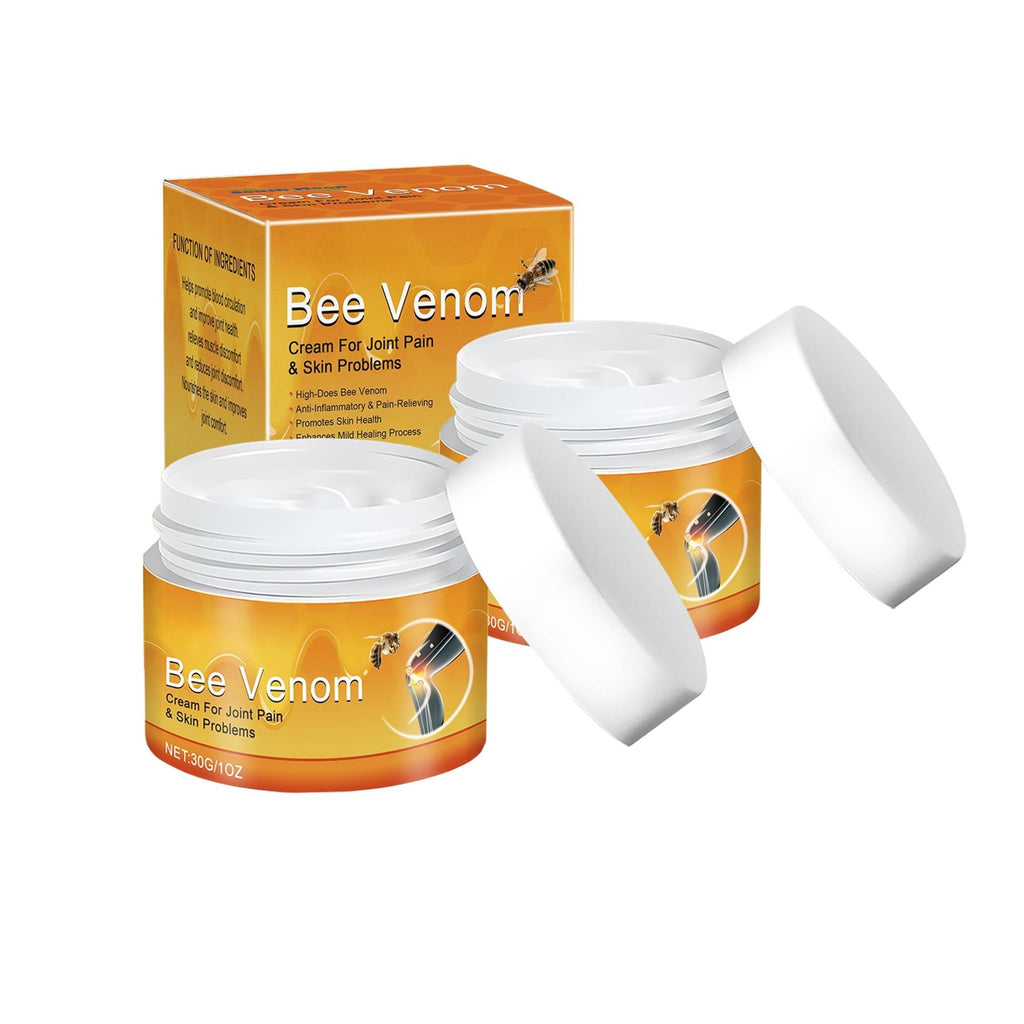 2 PCS Bee Venom Joint and Bone Cream, Bees Venoms Cream Relief Gel for Back, Knee, Hands, Neck, Feet - TrustMedUSA