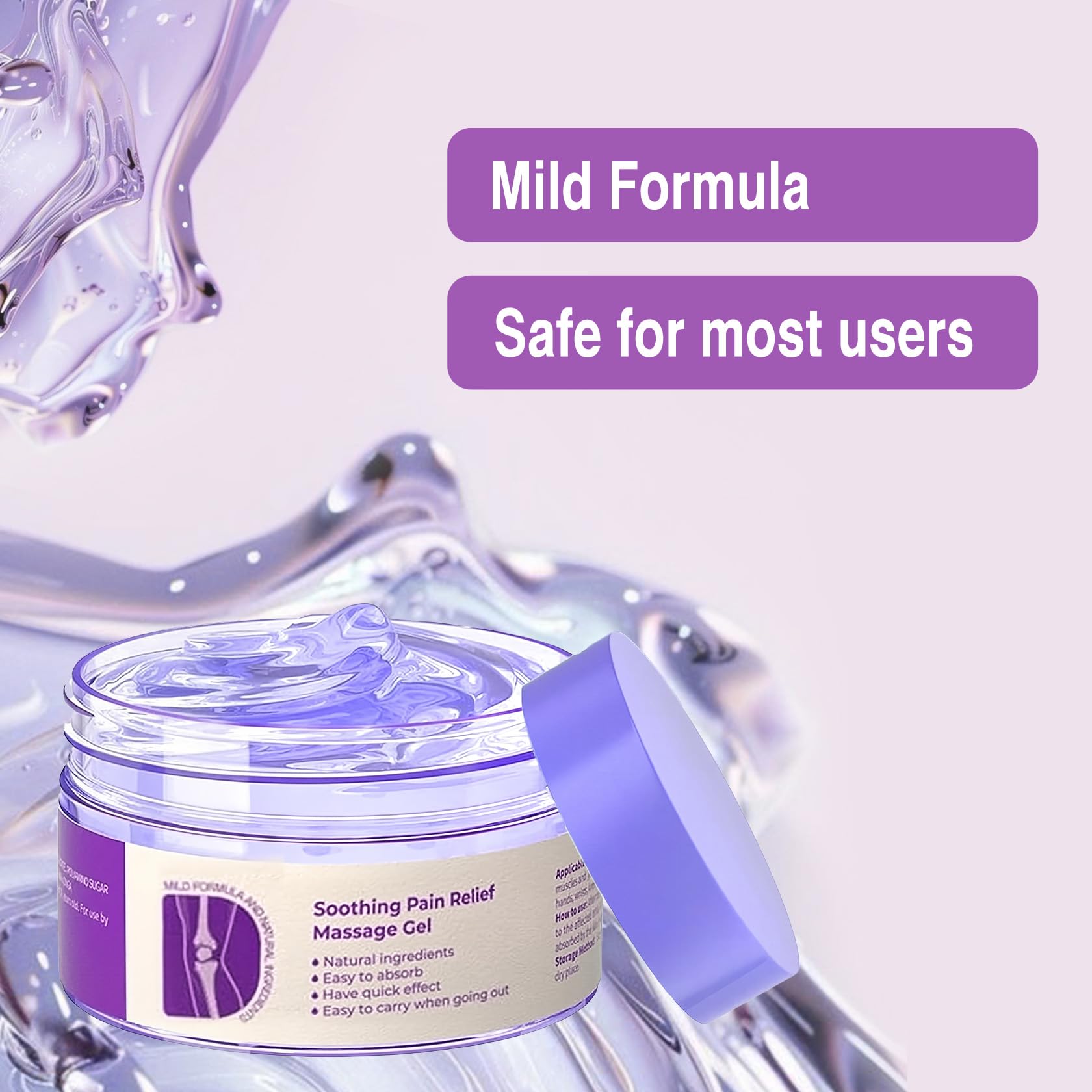 2 PCS Joint Gel Purple Gel，Soothing Pain Relief Massage Cream，Full-Body Joint Effective Soothes for Knees, Lumbar, Hands, Neck and Shoulders - TrustMedUSA