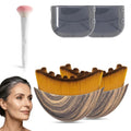 2 pcs Lymphatic Contour Face Brush with Cosmetic Mask Brush, Lymphatic Drainage Massager for Sculpting & Puffiness Reduction, Soft Bristle Face Contour Lymphatic for Skin Precisely and Relieve Fatigue - Maple Wellness Supplements