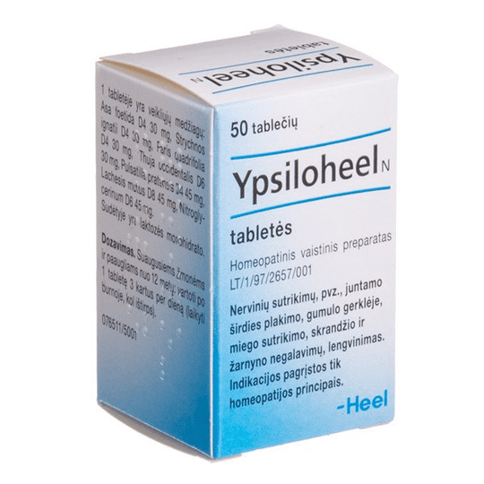 2 x 50 Ypsiloheel N Homeopathic Tablets, 100 Tabs, nervous disorders, sleeping issues - Maple Wellness Supplements