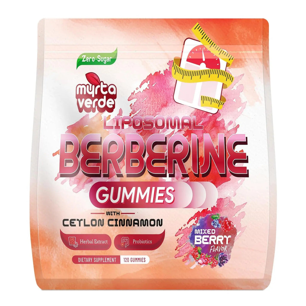 2000mg Liposomal Berberine Supplement Gummies | High Potency Berberine HCI Activates AMPK with Ceylon Cinnamon | Advanced Absorption | Zero Sugar Mixed-Berry | 120 Count - TrustMedUSA