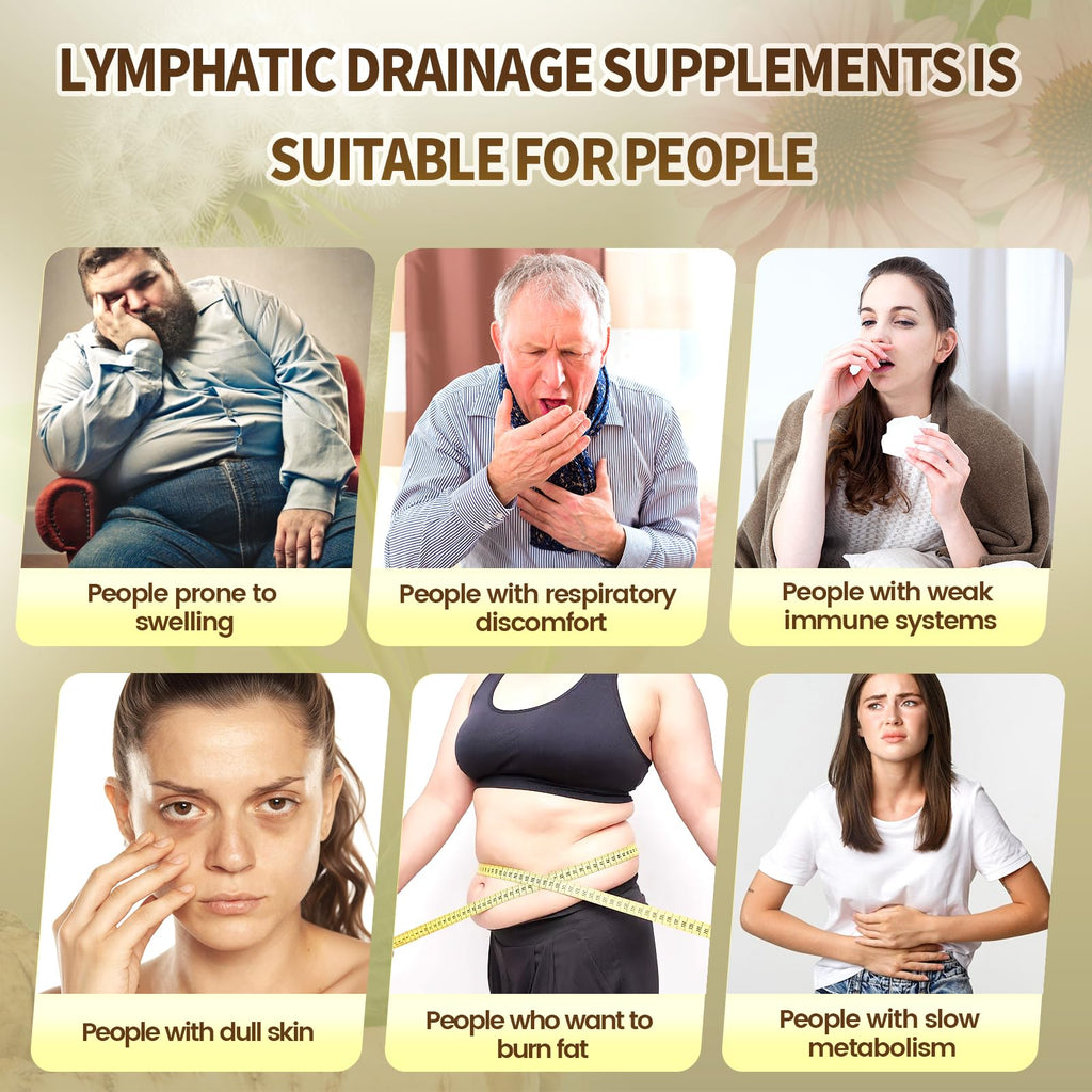 21-in-1 Liposome Lymphatic Drainage Supplements, 45 Day Supply, 4800mg Immune & Lymph System Support, 10:1 Concentrated Technology, Echinacea, Dandelion, Burdock, Bromelain, Calendula, 90 Capsules - Maple Wellness Supplements