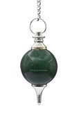 Green Aventurine Crystal Ball Pendulum for Divination - Dowsing Pendulum Necklace with Chain Amazing Gemstone Au supplements