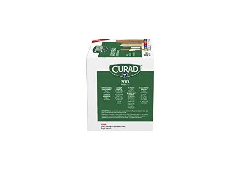 Curad Assorted Bandages Variety Pack 300 Pieces, Including Antibacterial Curad Au supplements