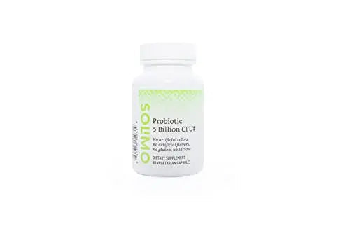 Amazon Basics Probiotic 5 Billion CFU, 8 Probiotic strains with 60 mg Prebiotic Blend Solimo Au supplements