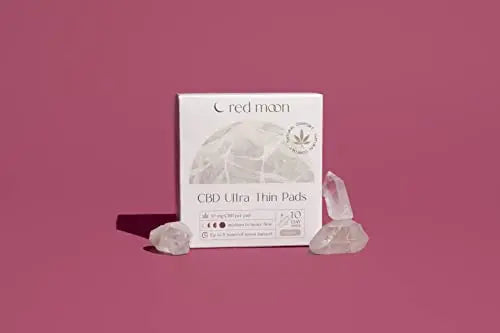 Red Moon Ultra Thin Hemp Pads (Pack of 10) Sanitary Pads for Women, Menstrual Pads- White Red Moon Au supplements