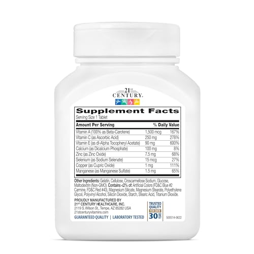 21st Century Ace Antioxidant Tablets, 75Count - TrustMedUSA